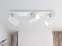 Trio Leuchten Deckenstrahler MARLEY Aus Weißem Metall Mit 3 Schwenkbaren GU10 Spots
