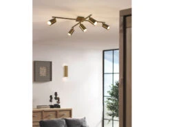 Trio Leuchten Deckenstrahler MARLEY In Altmessing 5-flammig Arm & Spots Schwenkbar 10 Trio Leuchten Deckenstrahler MARLEY In Altmessing 5-flammig Arm & Spots Schwenkbar -Bestes Beleuchtungs Geschäft deckenstrahler marley in altmessing 5 flammig arm 1 2