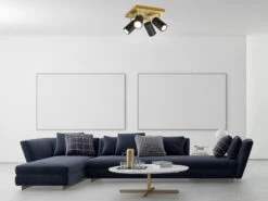 Trio Leuchten Deckenstrahler MARLEY In Schwarz-Gold 4-flammig Spots Schwenkbar 11 Trio Leuchten Deckenstrahler MARLEY In Schwarz-Gold 4-flammig Spots Schwenkbar -Bestes Beleuchtungs Geschäft deckenstrahler marley in schwarz gold 4 flammig sp 2