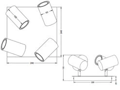Trio Leuchten Deckenstrahler MARLEY In Schwarz-Gold 4-flammig Spots Schwenkbar 14 Trio Leuchten Deckenstrahler MARLEY In Schwarz-Gold 4-flammig Spots Schwenkbar -Bestes Beleuchtungs Geschäft deckenstrahler marley in schwarz gold 4 flammig sp 5