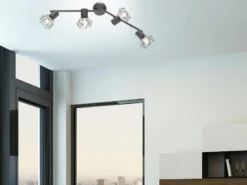 Fischer & Honsel Deckenstrahler RAN Grau 4flammig, Gitterlampe Schwenkbar, 60cm Lang -Bestes Beleuchtungs Geschäft deckenstrahler ran grau 4flammig gitterlampe schwe 2