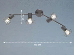 Fischer & Honsel Deckenstrahler RAN Grau 4flammig, Gitterlampe Schwenkbar, 60cm Lang -Bestes Beleuchtungs Geschäft deckenstrahler ran grau 4flammig gitterlampe schwe 3