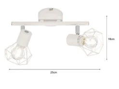 Fischer & Honsel Deckenstrahler RAN Weiß 2flammig, Gitterlampe Schwenkbar, Länge 25cm -Bestes Beleuchtungs Geschäft deckenstrahler ran weiss 2flammig gitterlampe schw 3