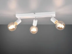 Reality Leuchten Deckenstrahler VANNES 3 Flammig Weiß, Balken 44cm Breit