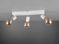 Reality Leuchten Deckenstrahler VANNES 3 Flammig Weiß, Balken 44cm Breit -Bestes Beleuchtungs Geschäft deckenstrahler vannes 3 flammig weiss balken 44cm 1 2