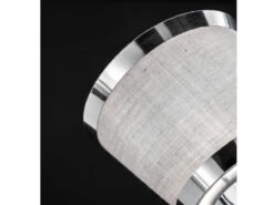 Wofi Deckenstrahler ZOON 2-flammig Mit Stoffschirmen In Grau, Breite 36,5cm -Bestes Beleuchtungs Geschäft deckenstrahler zoon 2 flammig mit stoffschirmen in 4