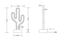 Reality Leuchten Deko LED Tischleuchte CACTUS Batterie- Oder USB Betrieben, Höhe 29cm -Bestes Beleuchtungs Geschäft deko led tischleuchte cactus batterie oder usb bet 6