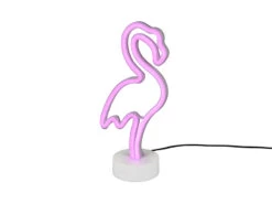 Reality Leuchten Deko LED Tischleuchte FLAMINGO Batterie- Oder USB Betrieben, Höhe 29cm -Bestes Beleuchtungs Geschäft deko led tischleuchte flamingo batterie oder usb b 1