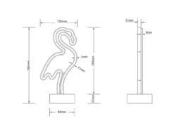 Reality Leuchten Deko LED Tischleuchte FLAMINGO Batterie- Oder USB Betrieben, Höhe 29cm -Bestes Beleuchtungs Geschäft deko led tischleuchte flamingo batterie oder usb b 5