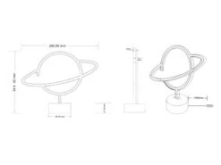 Reality Leuchten Deko LED Tischleuchte PLANET Batterie- Oder USB Betrieben, Höhe 25cm -Bestes Beleuchtungs Geschäft deko led tischleuchte planet batterie oder usb bet 5