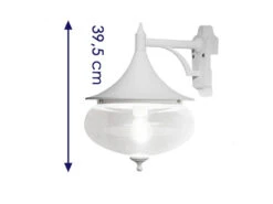 Konstsmide Dekorative Außenwandleuchte LIBRA, Aluminium Weiß / Glas Klar, Beleuchtung Haus -Bestes Beleuchtungs Geschäft dekorative aussenwandleuchte libra aluminium weiss 1