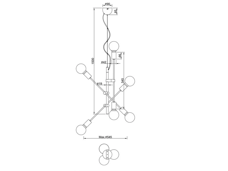 Trio Leuchten Design LED Pendelleuchte Mit Schwenkbaren Armen In Schwarz & Bronze 9 Trio Leuchten Design LED Pendelleuchte Mit Schwenkbaren Armen In Schwarz & Bronze – Bild 7