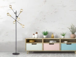 Trio Leuchten Design LED Stehleuchte Schwenkbar, Schwarz Bronze -Bestes Beleuchtungs Geschäft design led stehleuchte schwenkbar schwarz bronze 4