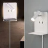 Trio Leuchten Design LED Wandleuchte ELEMENT In Weiß Matt Mit USB Ladebuchse Und Ablage -Bestes Beleuchtungs Geschäft design led wandleuchte element in weiss matt mit u
