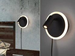 Trio Leuchten Design LED Wandleuchte JORDAN In Schwarz Matt Wandstrahler Leselampe