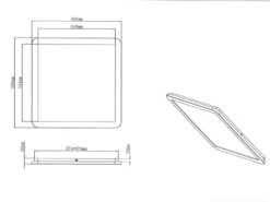 Reality Leuchten Dimmbare LED Deckenleuchte CAMILLUS Flache Badezimmerlampe 40x40cm Weiß IP44 -Bestes Beleuchtungs Geschäft dimmbare led deckenleuchte camillus flache badezim 20