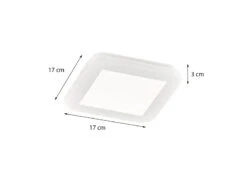 Reality Leuchten Dimmbare LED Deckenleuchte CAMILLUS Flache Badezimmerlampe 17x17cm Weiß IP44 -Bestes Beleuchtungs Geschäft dimmbare led deckenleuchte camillus flache badezim 25