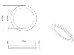 Reality Leuchten Dimmbare LED Deckenleuchte CAMILLUS Flache Badezimmerlampe Ø26cm Schwarz IP44 -Bestes Beleuchtungs Geschäft dimmbare led deckenleuchte camillus flache badezim 63