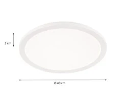 Reality Leuchten Dimmbare LED Deckenleuchte CAMILLUS Flache Badezimmerlampe Rund Ø40cm Weiß IP44 -Bestes Beleuchtungs Geschäft dimmbare led deckenleuchte camillus flache badezim 9