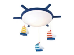 Niermann Dimmbare LED Deckenleuchte SEGELBOOTE Mit Mobile Fürs Kinderzimmer