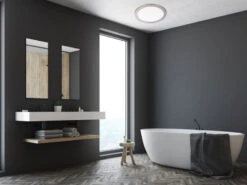 Fischer & Honsel Dimmbare LED Deckenleuchten Im 2er SET, Ø 40cm, IP44, Nickel Matt -Bestes Beleuchtungs Geschäft dimmbare led deckenleuchten im 2er set 40cm ip44 n 3