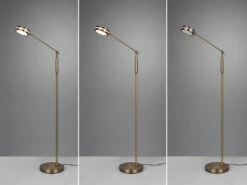 Trio Leuchten Dimmbare LED Stehleuchte FRANKLIN Schwenkbar, Höhe 133cm, Altmessing 12 Trio Leuchten Dimmbare LED Stehleuchte FRANKLIN Schwenkbar, Höhe 133cm, Altmessing -Bestes Beleuchtungs Geschäft dimmbare led stehleuchte franklin schwenkbar hoehe 3
