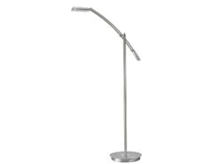 Trio Leuchten Dimmbare LED Stehleuchte VERONA Schwenkbar, Höhe 126cm, Silber -Bestes Beleuchtungs Geschäft dimmbare led stehleuchte verona schwenkbar hoehe 1 1