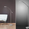 Trio Leuchten Dimmbare LED Stehleuchte VERONA Schwenkbar, Höhe 126cm, Silber 2 Trio Leuchten Dimmbare LED Stehleuchte VERONA Schwenkbar, Höhe 126cm, Silber -Bestes Beleuchtungs Geschäft dimmbare led stehleuchte verona schwenkbar hoehe 1