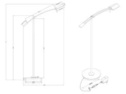 Trio Leuchten Dimmbare LED Stehleuchte VERONA Schwenkbar, Höhe 126cm, Silber -Bestes Beleuchtungs Geschäft dimmbare led stehleuchte verona schwenkbar hoehe 1 4