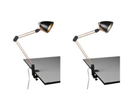 Trio Leuchten Dimmbare NADAL Schreibtischlampe Klemmbar - Leselampe Wand Mit Gelenkarm Schwarz -Bestes Beleuchtungs Geschäft dimmbare nadal schreibtischlampe klemmbar leselamp 5