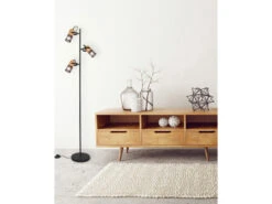 Trio Leuchten Dreiflammige TOSH Stehlampe Mit Schwenkbaren Metallgeflecht Spots Schwarz & Holz 16 Trio Leuchten Dreiflammige TOSH Stehlampe Mit Schwenkbaren Metallgeflecht Spots Schwarz & Holz -Bestes Beleuchtungs Geschäft dreiflammige tosh stehlampe mit schwenkbaren metal 4
