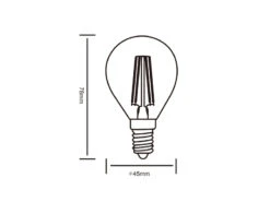 Trio Leuchten E14 Filament LED, 4 Watt, 470 Lumen, Warmweiß, Ø4,5cm, Nicht Dimmbar -Bestes Beleuchtungs Geschäft e14 filament led 4 watt 470 lumen warmweiss 45cm n 2