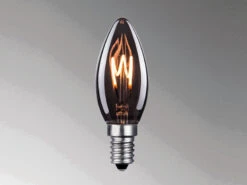 FHL Easy E14 Filament LED Deko Leuchtmittel Kerze Vintage Rauchfarben - 2 Watt, 25 Lumen