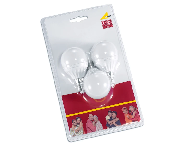 Trio Leuchten E14 LED 3 Stk. - 5 Watt, 400 Lumen, 3000 Kelvin Warmweiß, Ø4,5cm - Nicht Dimmbar 4 Trio Leuchten E14 LED 3 Stk. - 5 Watt, 400 Lumen, 3000 Kelvin Warmweiß, Ø4,5cm - Nicht Dimmbar – Bild 2