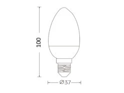 Trio Leuchten E14 LED 3 Stk. - 6 Watt, 470 Lumen, 3000 Kelvin Warmweiß, Ø3,7cm - Nicht Dimmbar -Bestes Beleuchtungs Geschäft e14 led 3 stk 6 watt 470 lumen 3000 kelvin warmwei 2