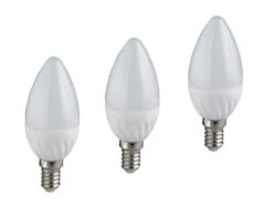 Trio Leuchten E14 LED 3 Stk. - 6 Watt, 470 Lumen, 3000 Kelvin Warmweiß, Ø3,7cm - Nicht Dimmbar