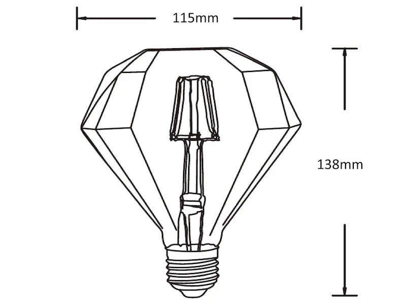 Trio Leuchten E27 Filament LED - 4 Watt, 140 Lumen, Warmweiß, Ø11,5cm - Nicht Dimmbar 4 Trio Leuchten E27 Filament LED - 4 Watt, 140 Lumen, Warmweiß, Ø11,5cm - Nicht Dimmbar – Bild 2