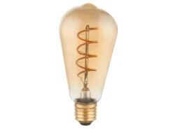 Globo E27 Filament LED - 4 Watt, 200 Lumen, Warmweiß, Ø6,4cm - Extern Dimmbar -Bestes Beleuchtungs Geschäft e27 filament led 4 watt 200 lumen warmweiss 64cm e 2