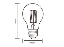 Trio Leuchten E27 Filament LED, 7 Watt, 806 Lumen, Warmweiß, Ø6cm, 3 Stufen Dimmer -Bestes Beleuchtungs Geschäft e27 filament led 7 watt 806 lumen warmweiss 6cm 3 1 2