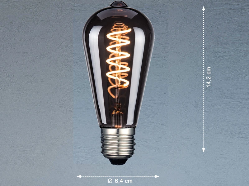 FHL Easy E27 Filament LED Deko Leuchtmittel Tropfen Rauchfarben - 4 Watt, 60 Lumen 5 FHL Easy E27 Filament LED Deko Leuchtmittel Tropfen Rauchfarben - 4 Watt, 60 Lumen – Bild 3