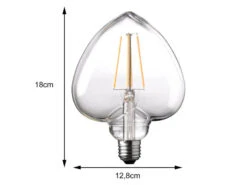 Wofi E27 Filament LED Herz - 4 Watt, 300 Lumen, Warmweiß - Nicht Dimmbar -Bestes Beleuchtungs Geschäft e27 filament led herz 4 watt 300 lumen warmweiss n 2
