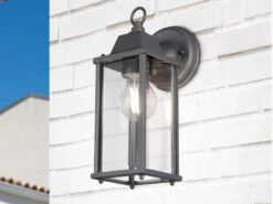 Trio Leuchten Eckige Außenwandleuchte Laterne OLONA In Anthrazit - Fassadenbeleuchtung