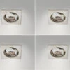 Trio Leuchten Eckige Einbaustrahler Decke Im 4er Set Schwenkbar Silber Matt GU10 -Bestes Beleuchtungs Geschäft eckige einbaustrahler decke im 4er set schwenkbar