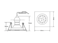 Trio Leuchten Eckige Einbaustrahler Decke Im 4er Set Schwenkbar Messing Matt GU10 -Bestes Beleuchtungs Geschäft eckige einbaustrahler decke im 4er set schwenkbar 1 11