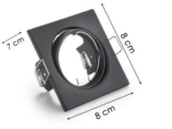 Trio Leuchten Eckige Einbaustrahler Decke Im 4er Set Schwenkbar Schwarz Matt GU10 -Bestes Beleuchtungs Geschäft eckige einbaustrahler decke im 4er set schwenkbar 1 14