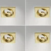 Trio Leuchten Eckige Einbaustrahler Decke Im 4er Set Schwenkbar Messing Matt GU10 -Bestes Beleuchtungs Geschäft eckige einbaustrahler decke im 4er set schwenkbar 1 6