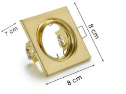 Trio Leuchten Eckige Einbaustrahler Decke Im 4er Set Schwenkbar Messing Matt GU10 -Bestes Beleuchtungs Geschäft eckige einbaustrahler decke im 4er set schwenkbar 1 8