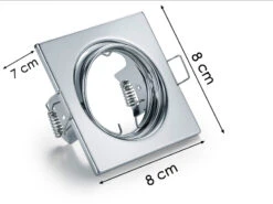 Trio Leuchten Eckige Einbaustrahler Decke JURA 3er Set Schwenkbar Silber Chrom GU10 -Bestes Beleuchtungs Geschäft eckige einbaustrahler decke jura 3er set schwenkba 3