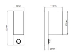 MeineWunschleuchte Eckige LED Außenwandleuchte Up And Down Mit Bewegungsmelder, Anthrazit 18 MeineWunschleuchte Eckige LED Außenwandleuchte Up And Down Mit Bewegungsmelder, Anthrazit -Bestes Beleuchtungs Geschäft eckige led aussenwandleuchte up and down mit beweg 7