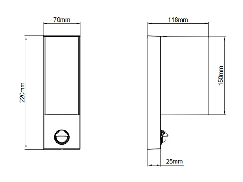 MeineWunschleuchte Eckige LED Außenwandleuchte Up And Down Mit Bewegungsmelder, Anthrazit 10 MeineWunschleuchte Eckige LED Außenwandleuchte Up And Down Mit Bewegungsmelder, Anthrazit – Bild 8